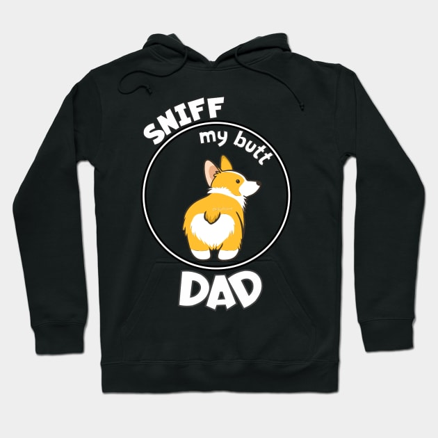 A funny corgi dog fathers day design Hoodie by Guntah